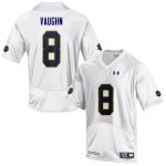 Notre Dame Fighting Irish Men's Donte Vaughn #8 White Under Armour Authentic Stitched College NCAA Football Jersey QOO4099FG